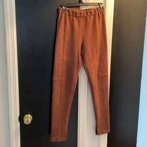 BCBG Faux Suede Hi Rise Leggings NWOT